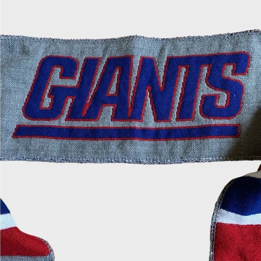 Foco New York Giants Football NFL Scarf Grey Red Blue Fringed Unisex Cozy Preppy